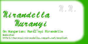 mirandella muranyi business card